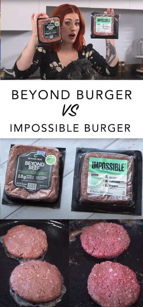 Beyond Meat & Impossible Foods Comparison | The Edgy Veg How To Make Impossible Meat, Impossible Foods Recipes, Ground Impossible Meat Recipes, Beyond Beef Burger Recipes, Recipes Using Impossible Meat, Beyond Meat Ground Beef Recipes, Beyond Meat Steak Recipes, Impossible Burger Recipes, Beyond Burger Recipe Ideas