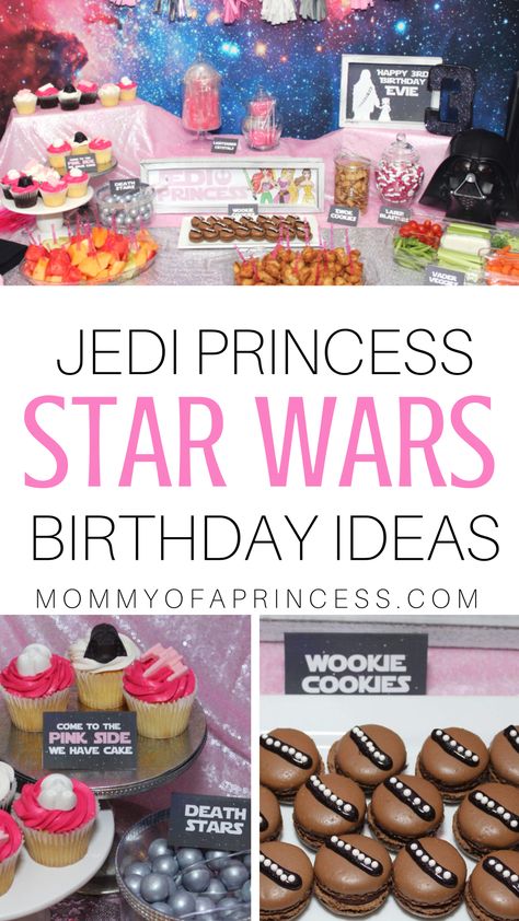 My daughter’s Princess Jedi birthday party for her third birthday, including Star Wars girl birthday printables. Check out my ideas for a Chewbacca birthday for little girl with free Star Wars printables pdf download. Girly Star Wars, Princess Leia Party, Girls Star Wars Party, Star Wars Party Ideas, Star Wars Theme Birthday, Star Wars Girl, Jedi Princess, Yoda Party, Star Wars Printables