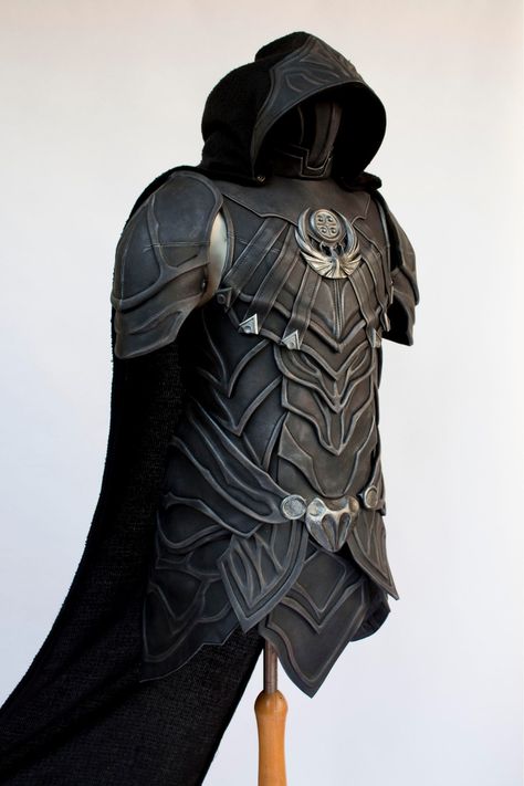 Skyrim Costume, Skyrim Armor, Tactical Suit, Armor Cosplay, Black Cloak, Armor Clothing, Larp Armor, Cosplay Armor, Leather Armor