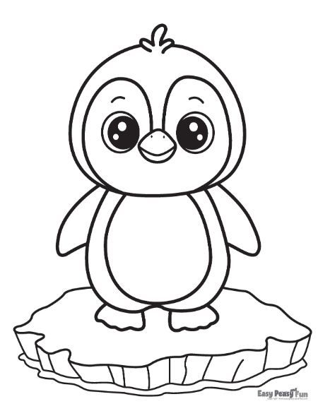 Penguin Colouring Pages, Penguin Coloring Pages Free Printable, Pictures Of Animals To Draw, Penguin Free Printable, Easy Penguin Drawing, Penguins Coloring Pages, Cute Penguin Art, Draw Penguin, Cute Penguin Drawing