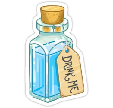 Drink Me Potion, Stickers Cool, Penanda Buku, Idee Cricut, Homemade Stickers, Tumblr Stickers, Disney Sticker, Drink Me, Kawaii Stickers