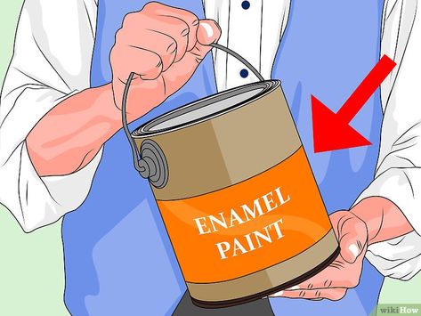 How to Work With Enamel Paint: 11 Steps (with Pictures) - wikiHow Witch Cottagecore, Paint Prep, Pinstriping Designs, Dry Oil, Step By Step Painting, How To Work, Enamel Paint, Paint Furniture, Painting Tips