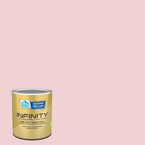 HGTV HOME by Sherwin-Williams Infinity Satin Delicate Pink Rose 1008-6c Interior Paint (1-Quart) in the Interior Paint department at Lowes.com Light Pink Flats, Method Soap, House Color Palette, House Color Palettes, Paint Primer, House Color, Container Size, Paint Protection, River House