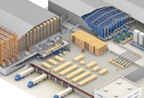 Designing Warehouse Layouts: What do you need to know? Warehouse Design Architecture, Warehouse Floor Plan, Warehouse Layout, Design De Configuration, Site Plan Design, Warehouse Logistics, Warehouse Shelving, Warehouse Design, Industrial Warehouse