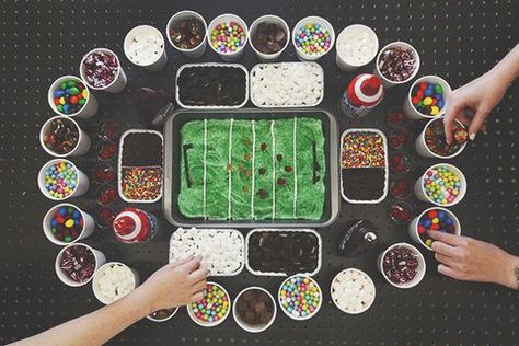 Snack Stadium Final Super Bowl Snack Stadium, Superbowl Snack, Super Bowl Dips, Snack Stadium, Super Bowl Snack, Super Bowl Ideas, Sundae Recipes, Ultimate Brownies, Tailgating Food