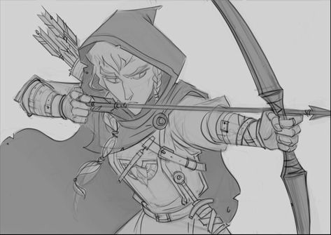 ArtStation - The Archer, Meybis Ruiz Cruz Archer Dynamic Pose, Archer Drawing Male, Aiming Bow Pose, Archer Reference Pose Drawing, Person With Bow And Arrow, Archer Pose Reference Drawings, Archer Pose Drawing, Male Archer Pose, Archer Drawing Poses