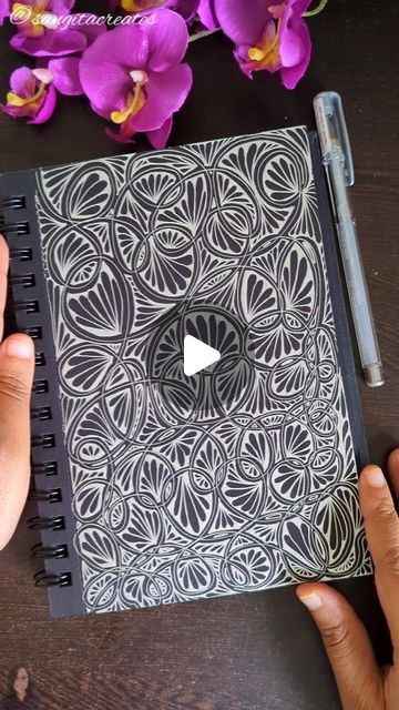 Black Paper Sketchbook, Trippy Patterns, Zentangle Doodle, Instagram Pattern, This Too Shall Pass, Process Art, All Is Well, Stay Strong, Black Paper