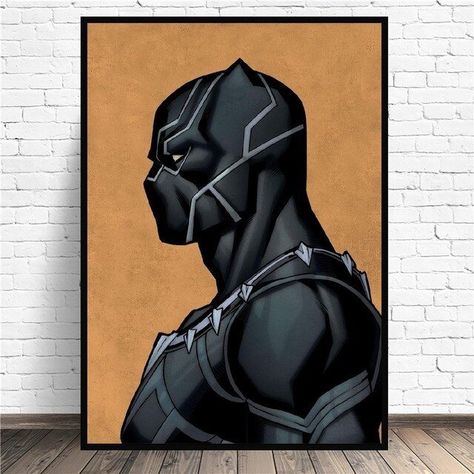 Black+Panther+Avengers+Marvel+Super+Hero+Picture+Painting+Poster+Print+Wall+Art+Picture+Decoration Black Panther Painting Easy, Black Panther Painting Marvel, Black Panther Painting, Black Panther Avengers, Black Panther Drawing, Marvel Paintings, All Anime Characters, Block Painting, Picture Painting