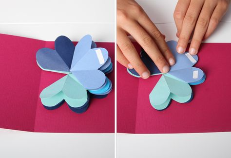 Mother’s Day Craft: How To Make a Thanks A Bunch Card Paper Birthday Cards, Diy Pop Up Cards, Flowers Bunch, Diy Mother's Day, Father's Day Diy, Thanks A Bunch, Origami Flowers, Mother's Day Diy, Christmas Cards To Make