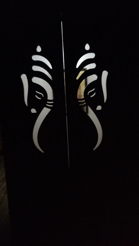 Vinayagar design on pooja room door Poojaroom Glass Door Designs, Puja Room Glass Door Design Modern, Pooja Room Door Design Glass And Wood, God Room Glass Door Designs Hindu, Cnc Puja Room Door, Pooja Door Design, Door Design Modern, Cnc Projects, Pooja Rooms