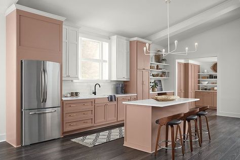 Check out Sherwin Williams JUST ANNOUNCED Color Of The Year 2023 Redend Point. We are loving this trend towards warmer earth tones. Redend Point Color, Redend Point, Coordinating Paint Colors, Cabinet Trends, Top Kitchen Cabinets, Kitchen Cabinet Trends, New Paint Colors, Sherwin Williams Colors, Best Paint Colors