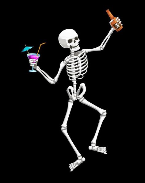 Halloween skeleton drinking a beer and cocktail Skeleton Drinking Beer, Cartoon Skeleton, Skeleton Drinking, Tree Saw, Wedding People, Halloween Skeleton, Heart Tree, Cityscape Photos, Logo Banners