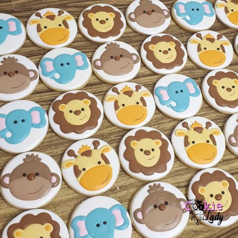 Melanie De Schutter on Instagram: “It's a wild one!! This is always a cute theme.  #itsawildone #wildonebirthday #safariparty #sugarcookies #icedsugarcookies #icedcookies…” Circus Cookies, Safari Cookies, Baby Jungle Animals, Wild Birthday Party, Cutout Cookies, Cookies Ideas, Iced Sugar Cookies, Cute Themes, Jungle Party