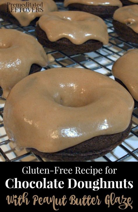 This homemade Gluten-Free Chocolate Doughnuts recipe with Peanut Butter Glaze is quick and easy to make in either using doughnut pans in the oven or in an electric donut maker. Includes a delicious peanut butter glaze recipe. Includes options for making a dairy-free version. Peanut Butter Doughnut Glaze, Chocolate Doughnuts Recipe, Recipe With Peanut Butter, Peanut Butter Glaze, Midwest Style, Doughnut Pan, Doughnuts Recipe, Chocolate Doughnuts, Butter Glaze