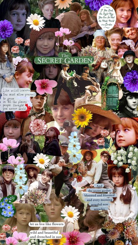 The Secret Garden 1993🌻🌷🌸🌼 The Secret Garden Wallpaper, The Secret Garden Party, The Secret Garden Aesthetic, Secret Garden Aesthetic, The Secret Garden 1993, Secret Garden Theme, Book Themed Party, Secret Garden Parties, Movie Collage