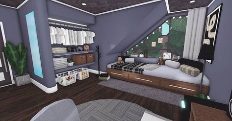 Boys Bedroom Ideas Bloxburg, Boys Bloxburg Room, Boy Room Bloxburg, Bloxburg Boy Bedroom, Bloxburg Layout Ideas, Welcome To Bloxburg, Bloxburg Building, Bloxburg Bedroom, Bloxburg Room Ideas