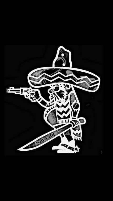 Moto Drawing, Bandidos Motorcycle Club, Aztec Artwork, Velvet Art, Cool Tattoo Drawings, Gangsta Tattoos, Mexican Culture Art, Graffiti Wallpaper Iphone, Biker Clubs