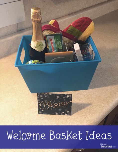 Rental Welcome Basket, Welcome Basket Ideas, Welcome Home Basket, Welcome Basket, Welcome Baskets, Service Projects, Gift Basket Ideas, Basket Ideas, Duct Tape