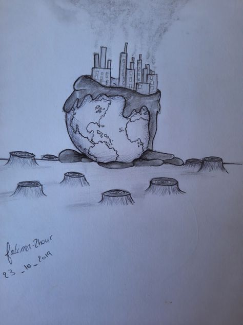 Meaningful earth pencil drawing 
Polluted earth drawing 
Save the earth 
Save the earth drawing Conservation Of Nature Drawing, Save Earth Pencil Sketch, Earth Destroyed Art, Save Earth Sketch, Earth Half Good Half Bad Drawing, Deforestation Sketch, Landfill Drawing, Earth Pollution Drawing, Earth Pencil Drawing