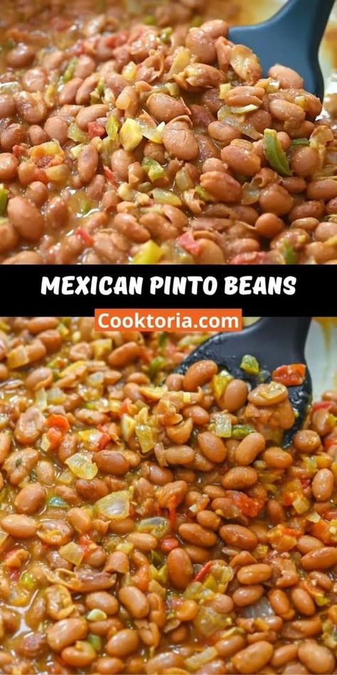 Mexican Pinto Beans, Hispanic Food, Pinto Beans, Mexican Food Recipes Authentic, Bean Recipes, Mexican Dishes, Vegan Dishes, Interesting Food Recipes, Tasty Dishes