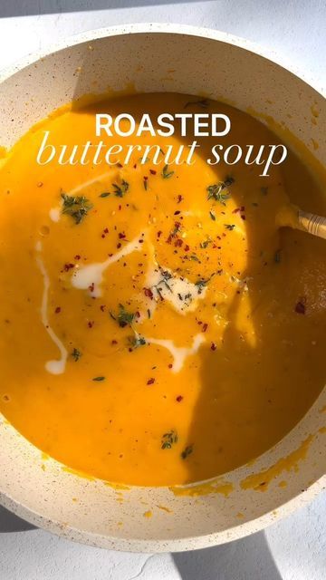 Vegan Butternut Squash Soup Recipes, Vegan Butternut Squash Soup, Vegan Butternut Squash, Butternut Soup, Butternut Squash Recipes Soup, Squash Soup Recipe, Roasted Butternut Squash Soup, Plant Based Cookbook, Butternut Squash Recipes