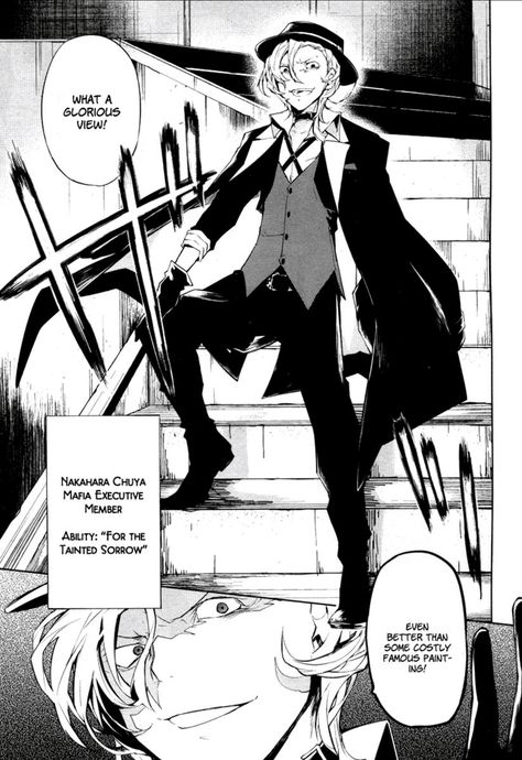 Bsd Panels, Chuuya Manga, Bsd Manga Panels, Bsd Manga, Great Works Of Art, Nakahara Chuuya, Chuuya Nakahara, Manga Wall, Anime Wall