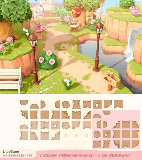 Acnh Small Path Design, Light Path Acnh, Animal Crossing Design Codes Paths Dirt, Light Dirt Path Acnh, Acnh Pattern Sol, Animal Crossing Dirt Path Design, Dirt Path Acnh Code, Animal Crossing Codes Pathways, Acnh Pattern Path