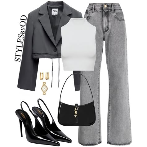 Shein Basics, Outfits Gorditas, Minimal Street Style, Outfit Zara, Model Outfit, Business Outfits Women, Stylish Work Outfits, Grey Tones, Outfit Inspo Fall