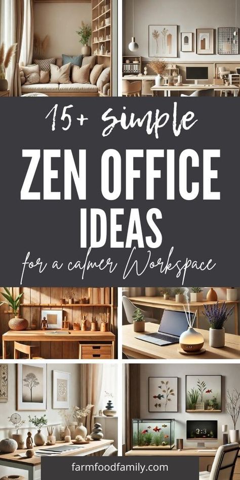 15+ Practical Zen Office Ideas for Ultimate Relaxation 59 Counselors Office Decorating Ideas, Cool Therapy Office, Office Cubicle Makeover, Zen Office Ideas Professional, Office Meditation Room Combo, Therapy Office Decor Private Practice Ideas, Relaxing Office Decor, Zen Home Office Ideas, Peaceful Home Office