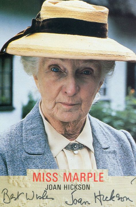 Joan Hickson, English actress (Miss Marple)  1906-98 Joan Hickson, Agatha Christie Books, British Tv Series, Miss Marple, Hercule Poirot, Best Mysteries, British Tv, English Actresses, British Actresses