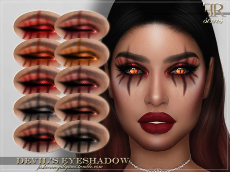 Sims 4 Red Eyeshadow, Sims 4 Vampire Makeup, Sims 4 Halloween Makeup Cc, Sims 4 Vampire Skin Details, Sims4 Cc Succubus, Sims 4 Cc Halloween Make Up, The Sims 4 Cc Succubus, Sims Demon Cc, Sims 4 Cc Vampire Makeup