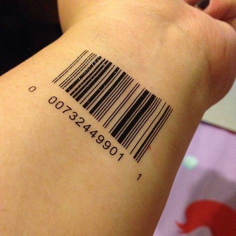 Typographic Tattoo, Barcode Tattoo, Secret Tattoo, Code Barre, Romantic Tattoo, Small Forearm Tattoos, Mens Shoulder Tattoo, Alien Tattoo, Intricate Tattoo