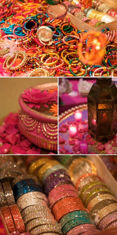 Bangle Bar Mehndi, Chaand Raat, Arabian Party, Bangle Bar, India Party, Curry Night, Beautiful Bangles, Jewellery Shop Design, Backdrop Decor