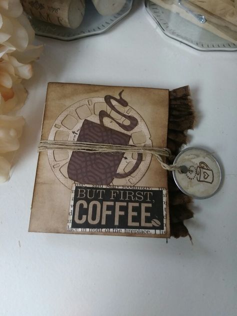 Paper bag Journal coffee theme Nantucket Ridge Crafts on Facebook Coffee Themed Junk Journal, Coffee Junk Journal Ideas, Recipe Book Diy, Book Coffee, Book Diy, Vintage Doors, Coffee Theme, Coffee Fashion, Coffee Aesthetic