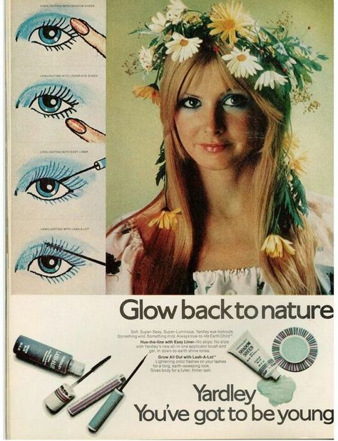 1970s Makeup Guide 1970s Makeup, Cabelo Pin Up, Hippie Makeup, Vintage Makeup Ads, Kort Bob, 70s Makeup, Makeup Magazine, Cute Eyeshadow Looks, Moda Hippie