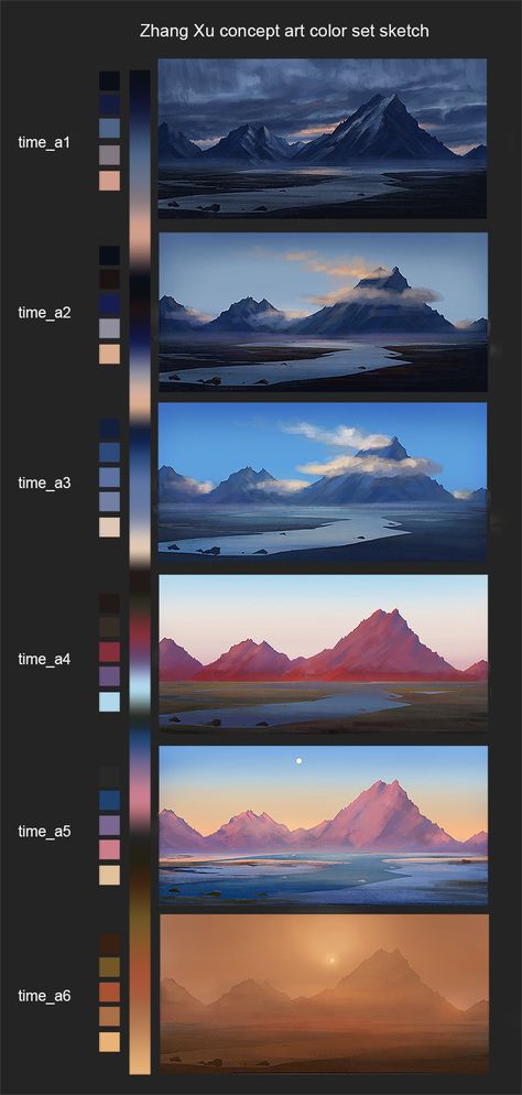 Landscape Concept Art, Artstation Concept Art, Simple Landscaping, Concept Art Tutorial, Color Script, Landscape Concept, Landscape Designs, Digital Painting Tutorials, Matte Painting