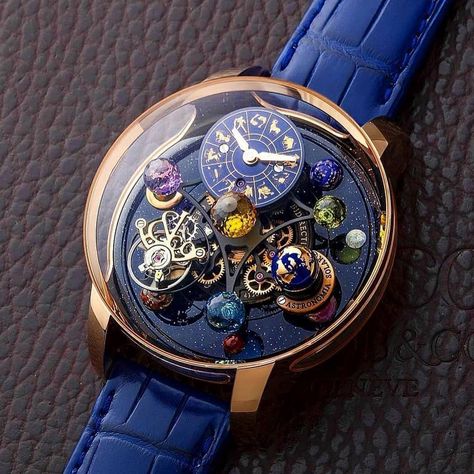 Watch Price Expert on Instagram: “Imagine having the ☀️Solar System on the wrist ☀️🤯🤯🤯 Tag a friend who would wear this👇🏼👇🏼👇🏼 ————————————————⁠ Follow 👉 @horologyclub_ for…” Solar System Watch, Astronomical Watch, Zodiac Watches, And God Created Woman, Dream Watches, Gold Chains For Men, Rose Gold Case, Crocodile Skin, Rose Gold Bracelet