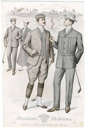 1902-1903, Plate 003- this is an early 1900s Norfolk jacket.  http://libmma.contentdm.oclc.org/cdm/singleitem/collection/p15324coll12/id/11615/rec/3 Edwardian Sportswear, 1890s Mens Fashion, Men Athletic Outfits, Athletic Outfit Ideas, 1890 Fashion, Gentleman Club, Men's Fashion Illustration, Norfolk Jacket, 19th Century Men