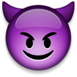 Android has a similar version in orange (fixed in recent versions to have a smile), and Windows shows this emoji in red. Description from emojipedia.org. I searched for this on bing.com/images Smiley Face, Smiley, Purple