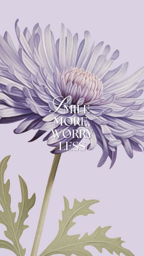 Smile more, worry less quote Facebook story template | free image by rawpixel.com / Aew Lavender Purple Wallpaper, Iphone Wallpaper Lavender, Lavender Illustration, Wallpaper Lavender, Positive Quote Poster, Facebook Story, Wallpapers For Mobile Phones, Purple Wallpaper Iphone, Worry Less