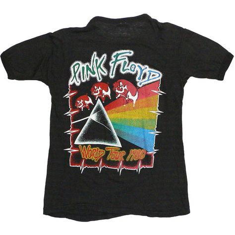 Pink Floyd The Wall World Tour Shirt 1980 Vintage Medium Concert... ($180) ❤ liked on Polyvore featuring tops, t-shirts, t shirt, graphic design t shirts, graphic shirts, graphic tees and vintage 80s t shirt 80s T Shirts, T Shirt Graphic Design, Shirt Graphic Design, Pink Floyd The Wall, World Tour Shirt, Pink Floyd Wall, Vintage Graphic Tees, Time Space, Shirts Graphic Tees