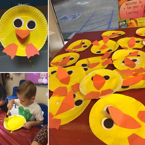 Duck paper plate activity craft for pond preschool week Duck Art Project, Duck Art Activities For Preschool, Paper Plate Duck Craft Preschool, Duck Art Projects For Preschool, Duckling Craft Preschool, Duck Pond Crafts Preschool, Preschool Duck Art, Paper Plate Duck Craft, Pre K Duck Craft