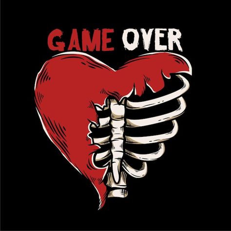 Heart break with rib bone | Premium Vector #Freepik #vector #love-illustration #broken-heart #valentine #heartbreak About Heart, Heart Break, Premium Vector