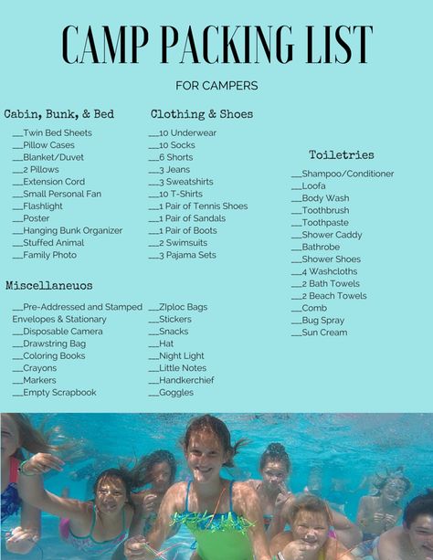 Summer Camp Supplies, Camping Supplies Storage, Summer Camp Packing List, Summer Camp Packing, Camping Supply List, Camp Packing, Sleepaway Camp, Camping Packing List, Camping List