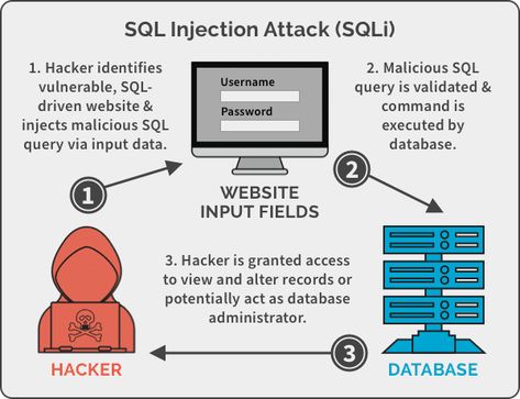 Cybersecurity Infographic, Sql Commands, Sql Injection, Database Management System, Web Security, Proxy Server, Reading Data, True False, Data Driven