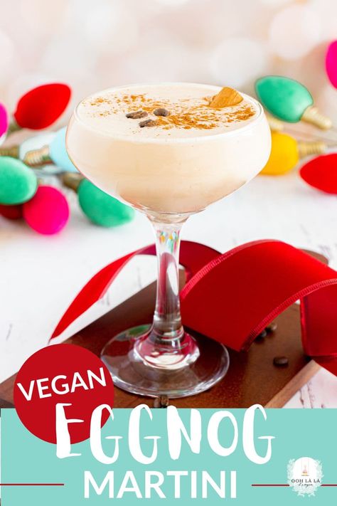 Just in time for Santa, this creamy vegan eggnog martini takes only 2 minutes to prepare. Made with Bailey's Almande, this martini recipe is so delicious, out of all other vegan martini recipes, this one's a must try, especially for Christmas. Mixed with rich espresso, it's really called a eggnog espresso martini but you get the idea! Dairy-free, vegan, so amazing and silky smooth. Vegan Baileys, Eggnog Martini, Vegan Cocktails, Vegan Eggnog, Healthy Vegan Dinner Recipes, Healthy Vegan Dinner, Vegan Kids Recipes, Vegetarian Soup Recipes, Irish Cream Liqueur