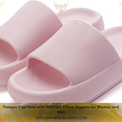 Pamper Your Feet with BRONAX Pillow Slippers for Women and Men Experience unparalleled comfort with our BRONAX Pillow Slippers, featuring a 1.7-inch (4.5cm) thick sole for ultimate support. The rebound sole is lightweight and compression-resistant, ensuring superior stability and shock absorption. Crafted from supportive EVA material, these slippers are designed to relieve foot pain and discomfort. Plus, the broad single strap hugs your foot for an excellent, snug fit, ensuring maximum comfor... Pillow Slippers, House Slide, Shower Sandals, Slippers For Women, Foot Pain, Hug You, Snug Fit, Slides, Slippers