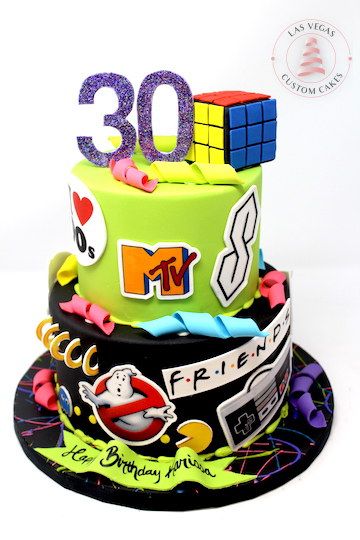 90s Theme Birthday Cake, 45th Birthday Ideas For Him, 45th Birthday Ideas, 1990s Birthday Party Theme, 29th Birthday Cakes, 90s Theme Party Decorations, 80s Birthday Parties, 30th Bday Party, 30th Birthday Themes