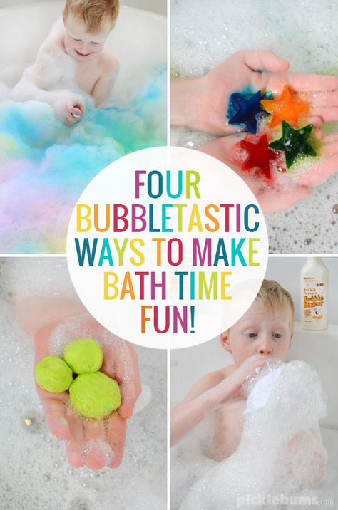 Four Bubbletastic Ways to Make Bath Time Fun - Picklebums Fun Bath Ideas, Bath Time Ideas, Diy Bath Toys, Bathtime Fun, Bubble Activities, Bath Pictures, Toddler Bath, Baby Bath Time, Bath Time Fun