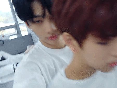 Seungmin Gif, Stray Kids Gif, Hungry Gif, Hyunjin Gif, Skz Gif, Gif Kpop, Hyunjin And In, 17 Kpop, In Gif